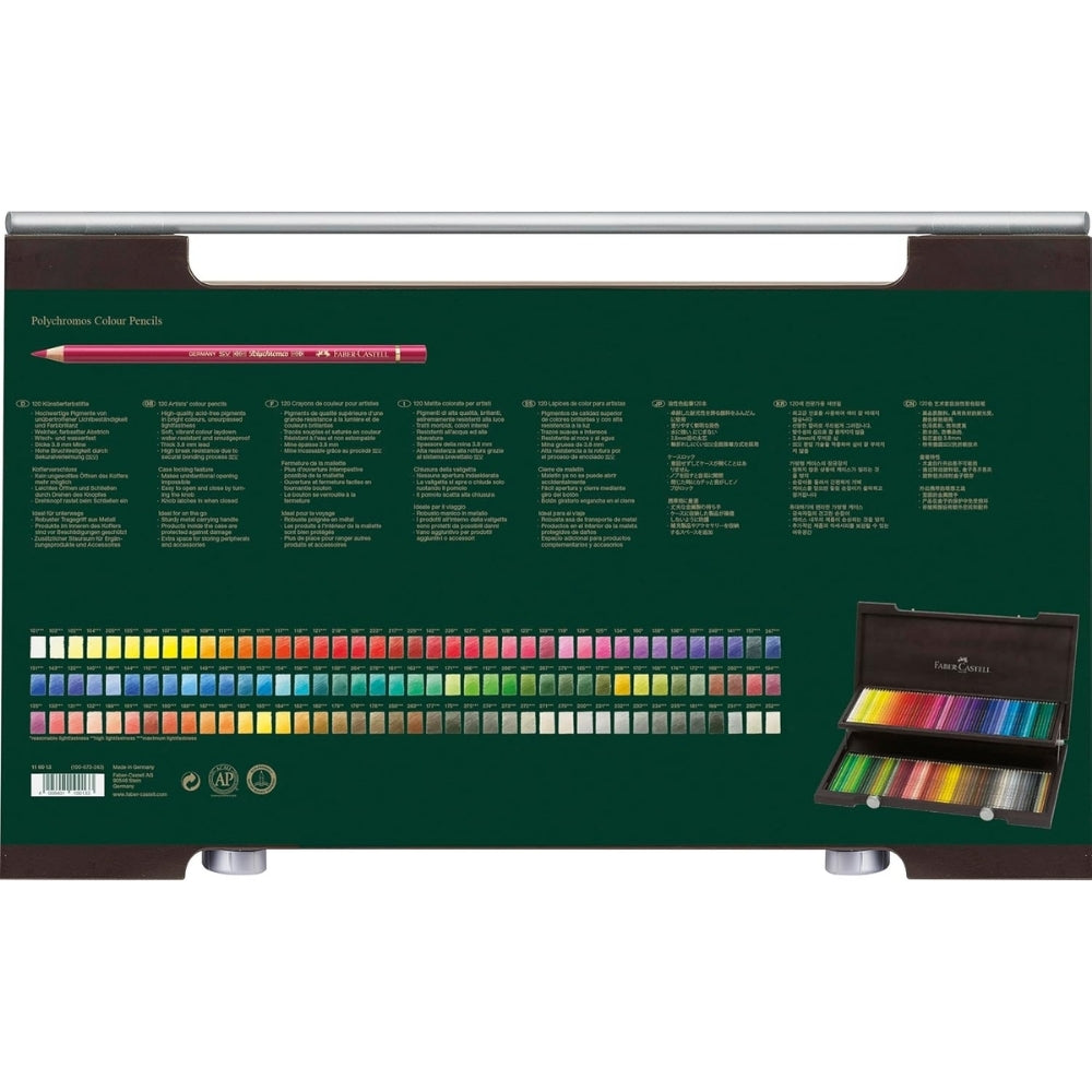 Faber Castell Polychromos Colour Pencils 120'li Ahşap Kutu