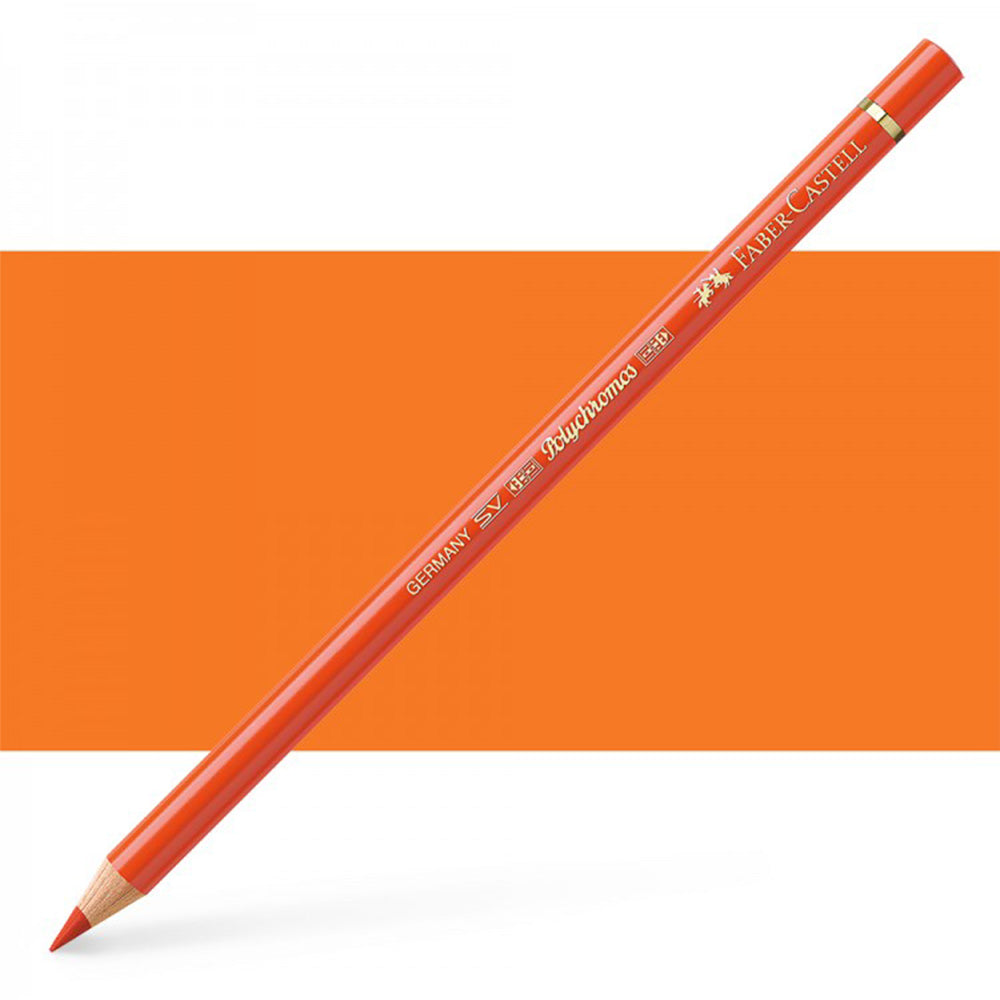 Faber Castell Polychromos Colour Pencil Dark Cadmium Orange 115