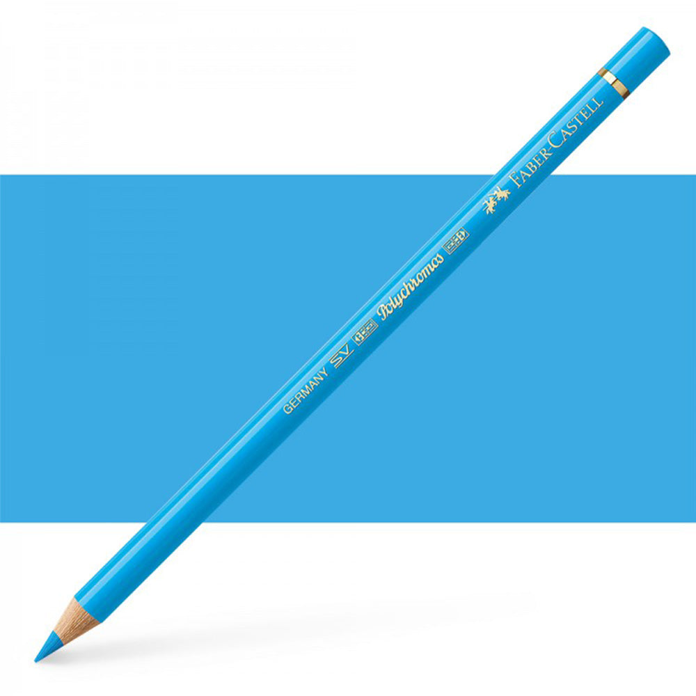 Faber Castell Polychromos Colour Pencil Light Phthalo Blue 145