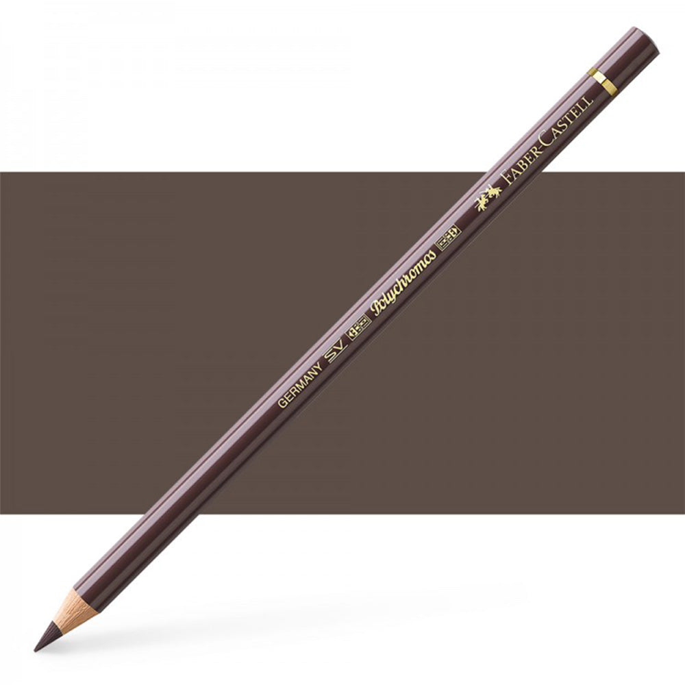 Faber Castell Polychromos Colour Pencil Walnut Brown 177