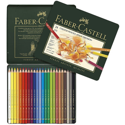 Faber Castell Polychromos Colour Pencils 24'lü Metal Kutu