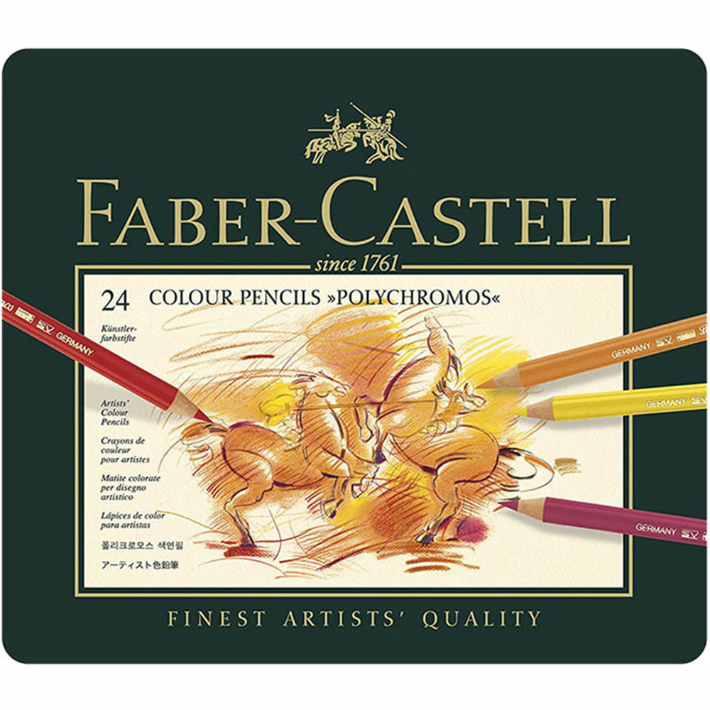 Faber Castell Polychromos Colour Pencils 24'lü Metal Kutu