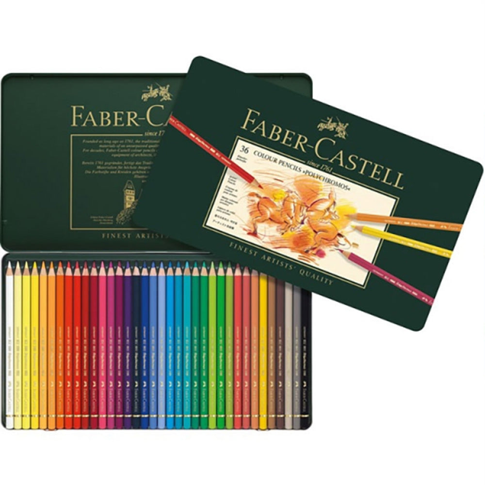 Faber Castell Polychromos Colour Pencils 36'lı Metal Kutu