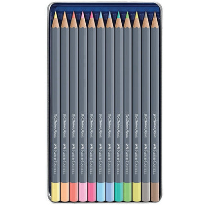 Faber Castell Goldfaber Aqua Boya Kalemi Pastel 12'li Metal Kutu