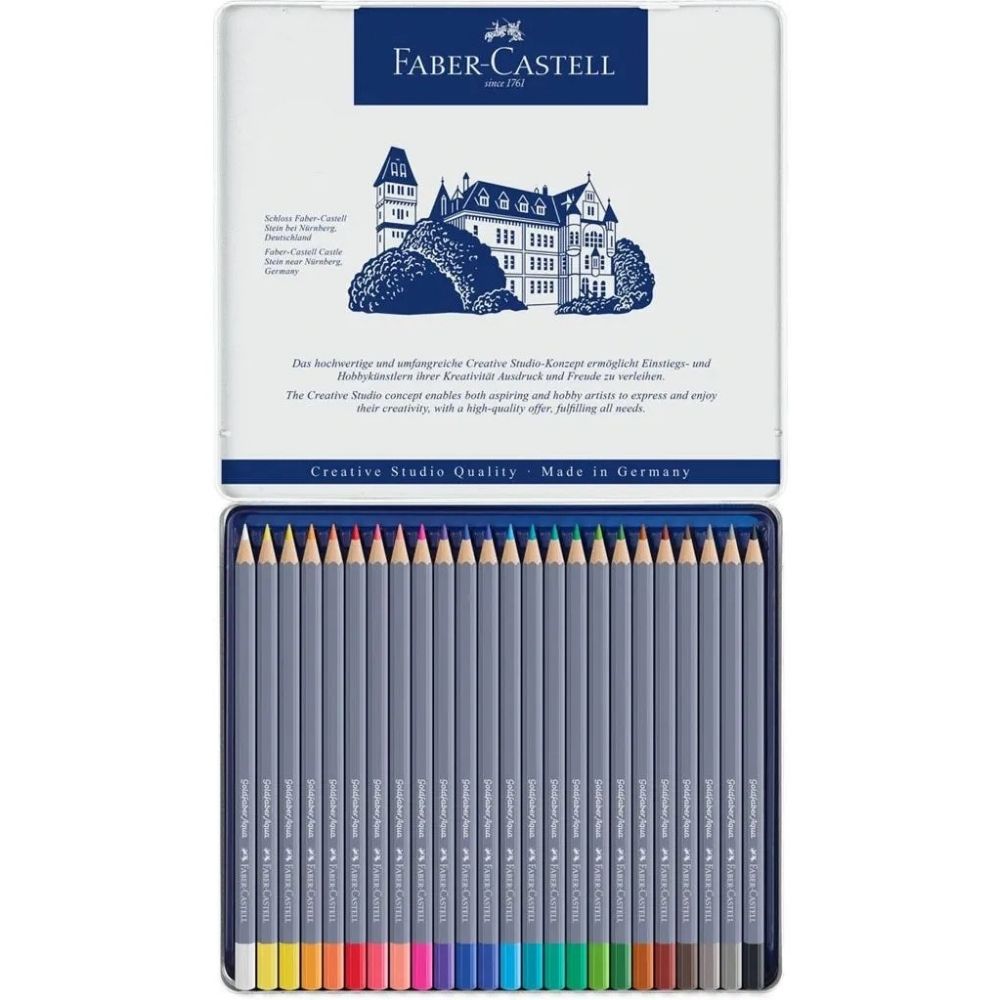 Faber Castell Goldfaber Aqua Boya Kalemi 24'lü Metal Kutu