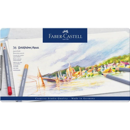Faber Castell Goldfaber Aqua Boya Kalemi 36'lı Metal Kutu