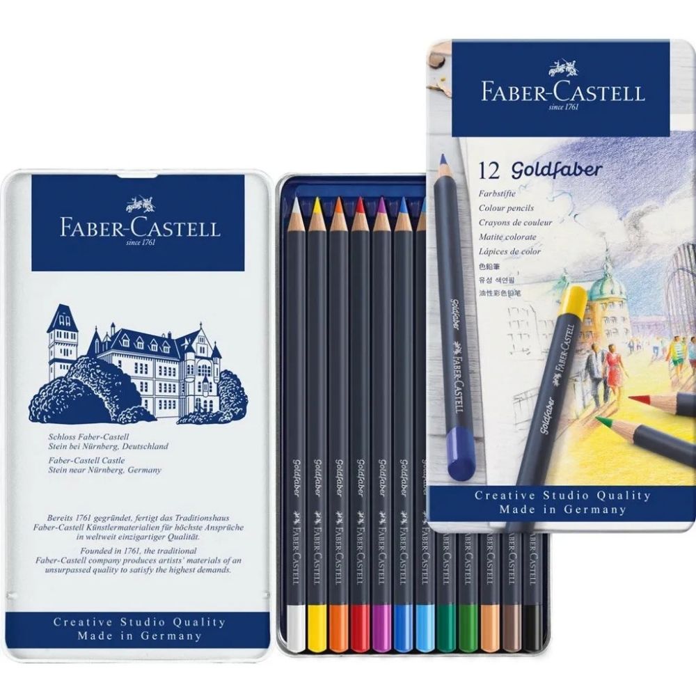 Faber Castell Goldfaber Boya Kalemi 12'li Metal Kutu