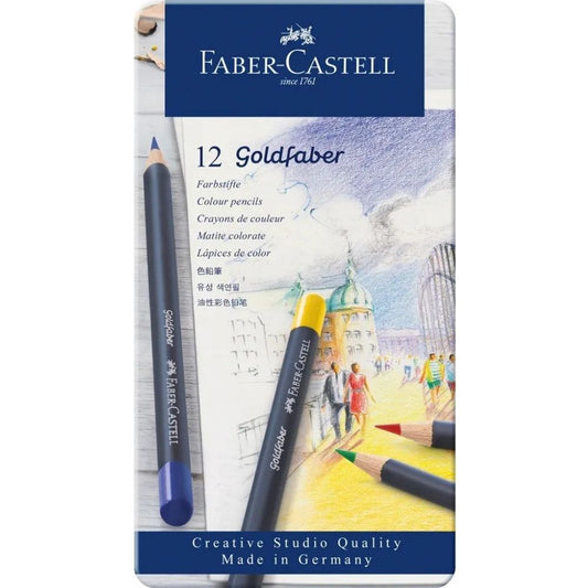 Faber Castell Goldfaber Boya Kalemi 12'li Metal Kutu