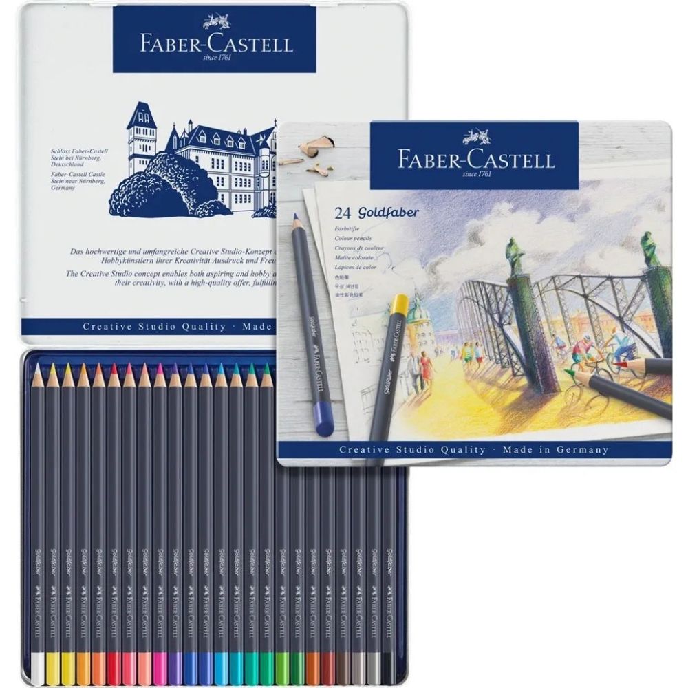 Faber Castell Goldfaber Boya Kalemi 24'lü Metal Kutu