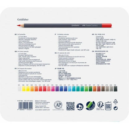Faber Castell Goldfaber Boya Kalemi 24'lü Metal Kutu