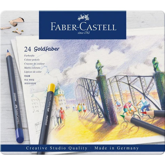 Faber Castell Goldfaber Boya Kalemi 24'lü Metal Kutu
