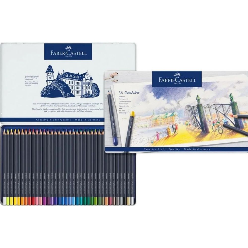 Faber Castell Goldfaber Boya Kalemi 36'lı Metal Kutu