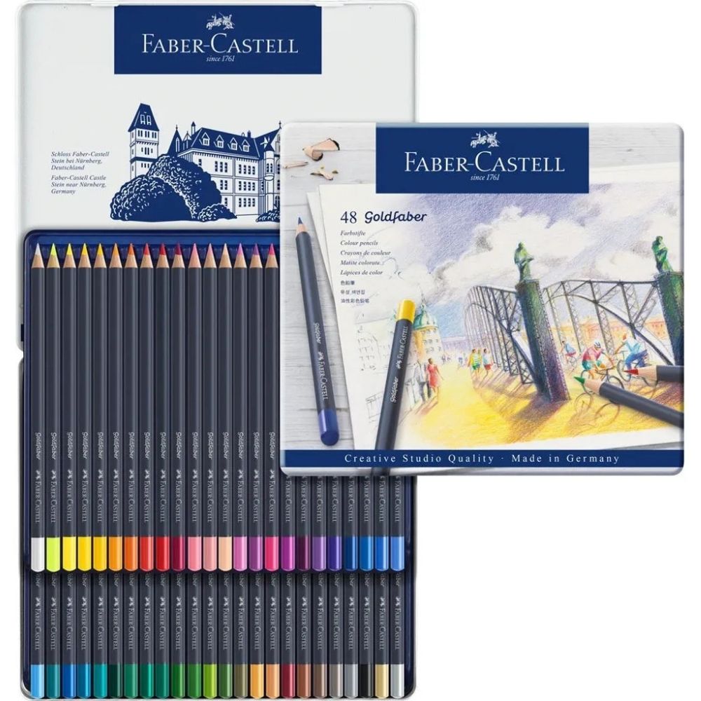 Faber Castell Goldfaber Boya Kalemi 48'li Metal Kutu