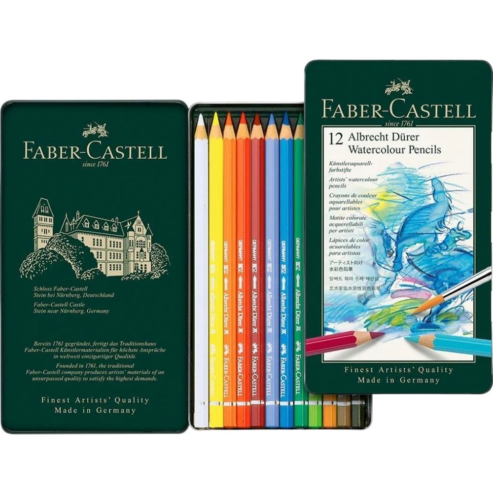 Faber Castell Albrecht Dürer Watercolour Pencils 12'li Metal Kutu