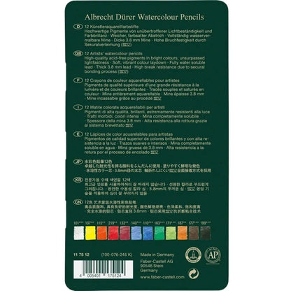 Faber Castell Albrecht Dürer Watercolour Pencils 12'li Metal Kutu
