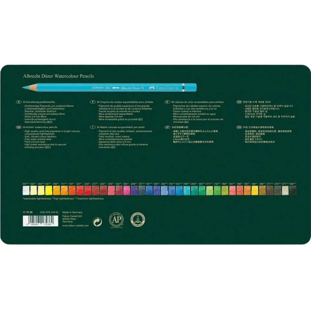 Faber Castell Albrecht Dürer Watercolour Pencils 36'lı Metal Kutu