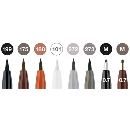 Faber Castell Pitt Artist Pen Fırça Uç 8'li Klasik Renkler