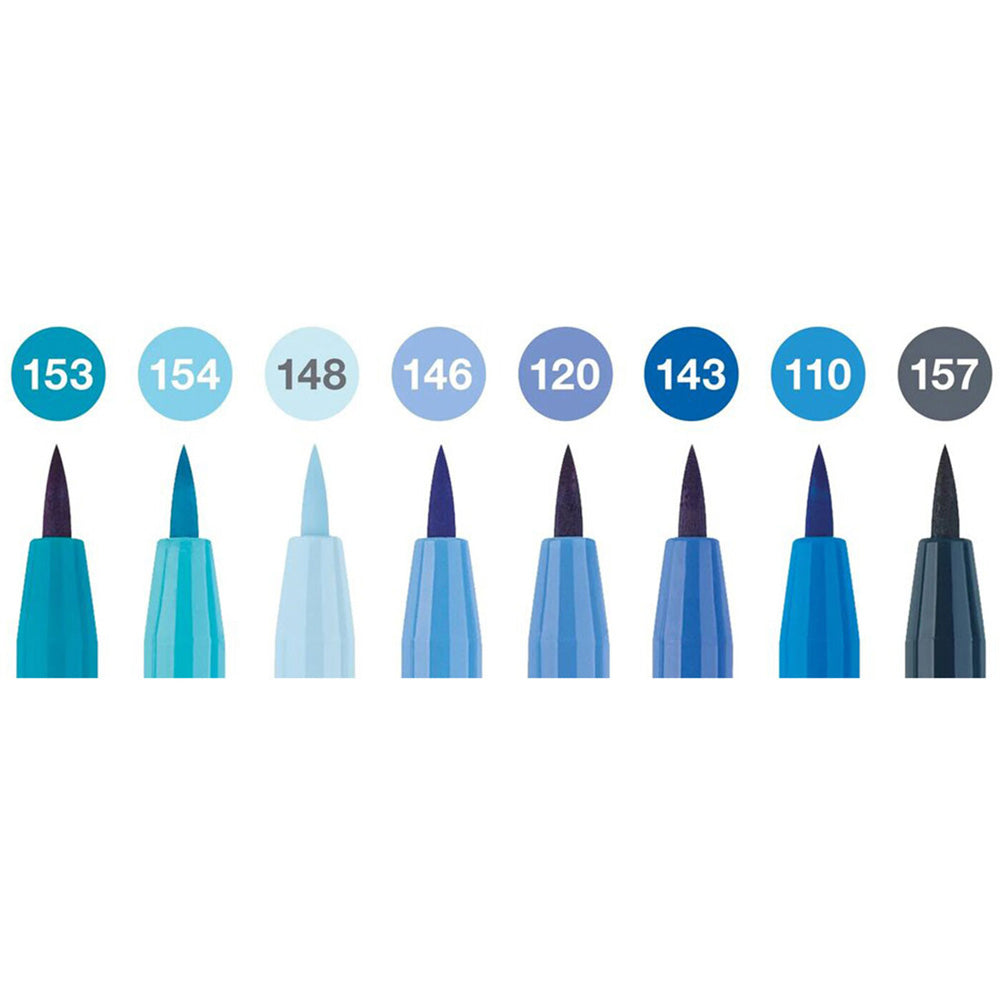 Faber Castell Pitt Artist Pen Fırça Uç 8'li Mavi Tonlar