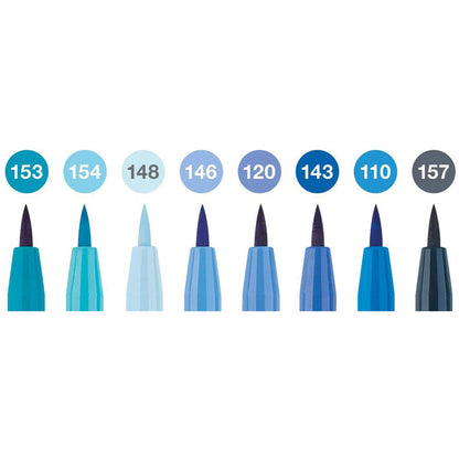 Faber Castell Pitt Artist Pen Fırça Uç 8'li Mavi Tonlar
