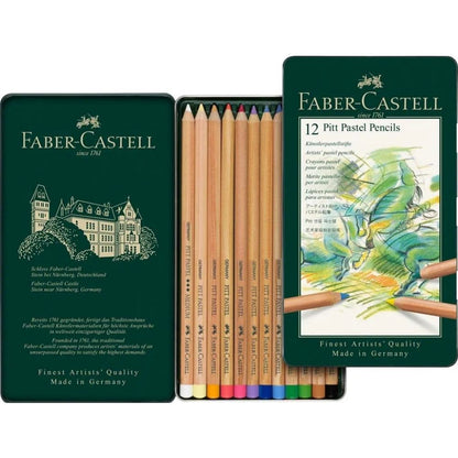 Faber Castell Pitt Pastel Pencils 12'li Metal Kutu