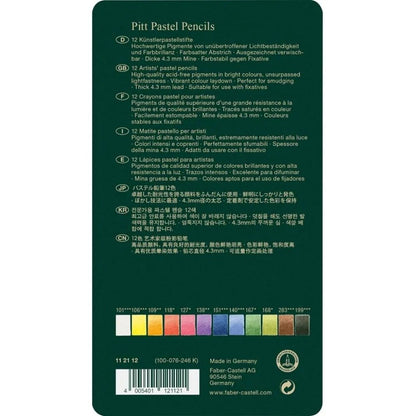 Faber Castell Pitt Pastel Pencils 12'li Metal Kutu