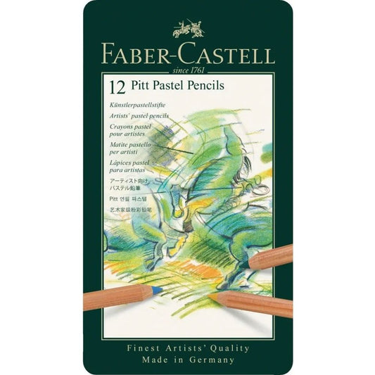 Faber Castell Pitt Pastel Pencils 12'li Metal Kutu
