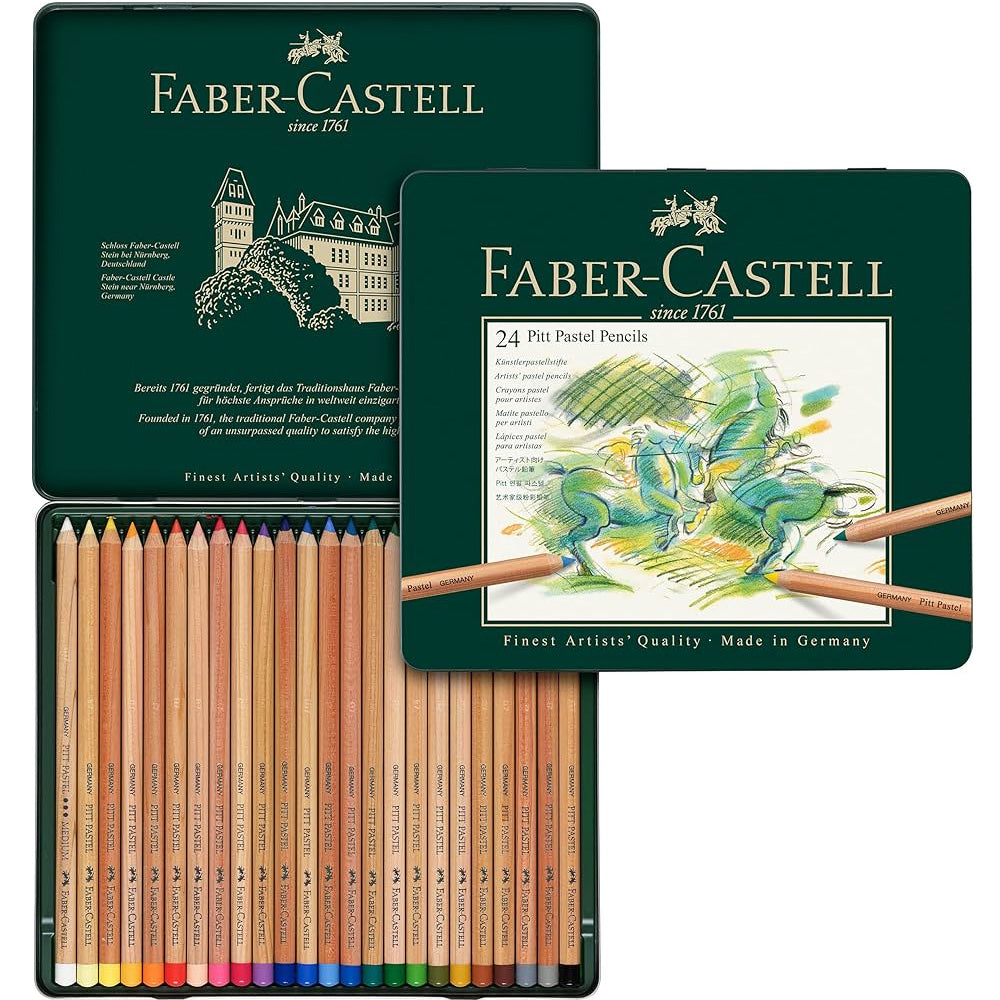 Faber Castell Pitt Pastel Pencils 24'lü Metal Kutu