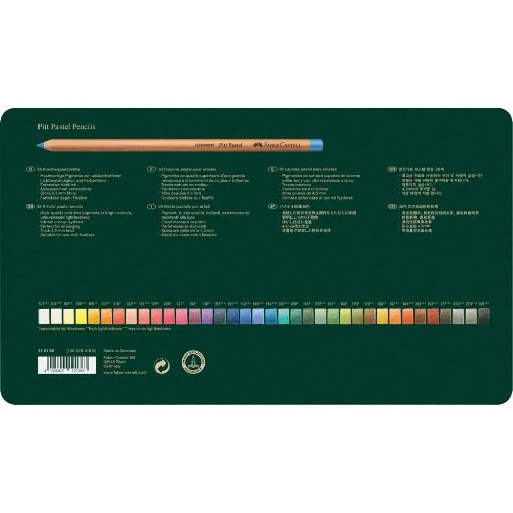 Faber Castell Pitt Pastel Pencils 36'lı Metal Kutu
