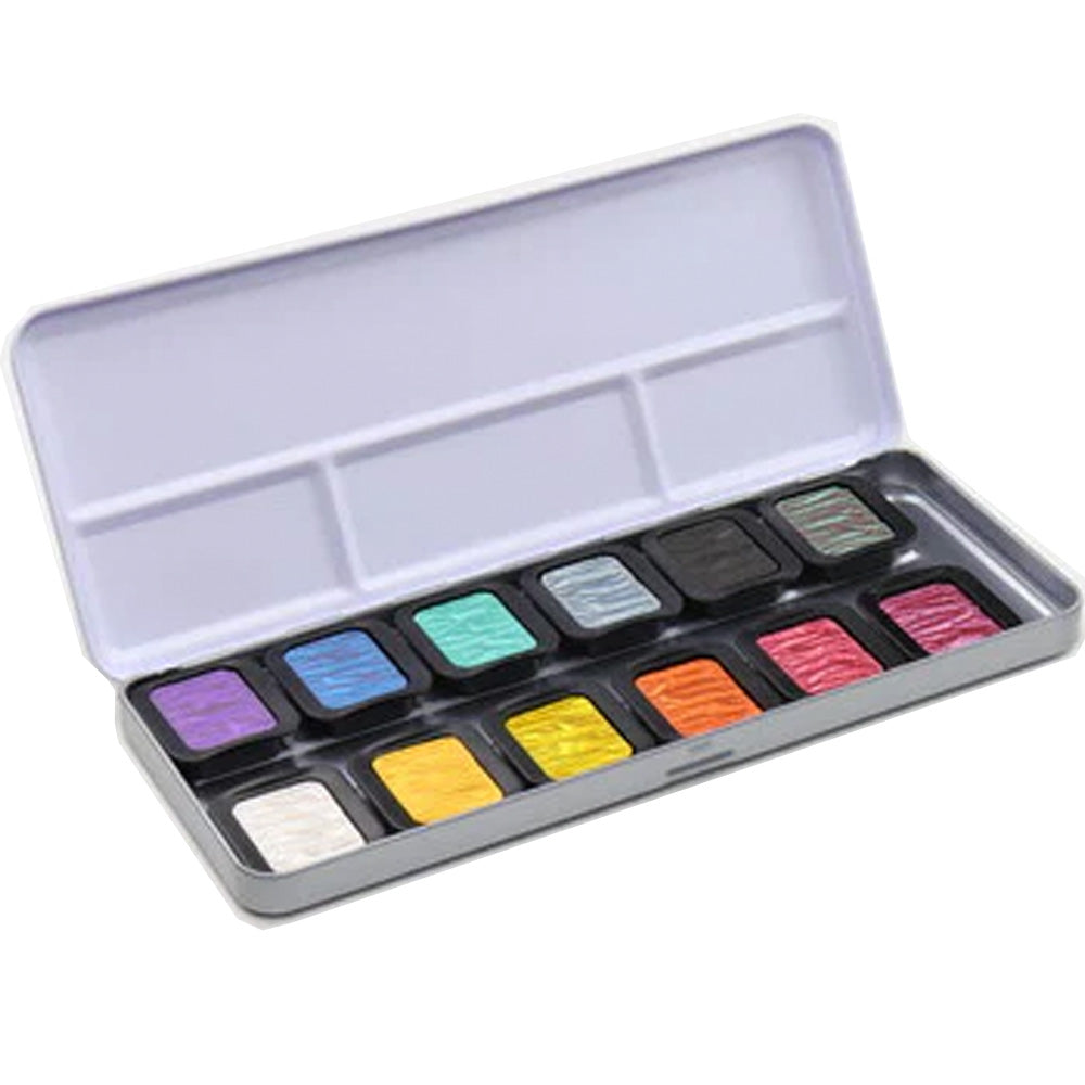 Finetec Pearlescent Colours Opaque Sulu Boya 12'lı Set