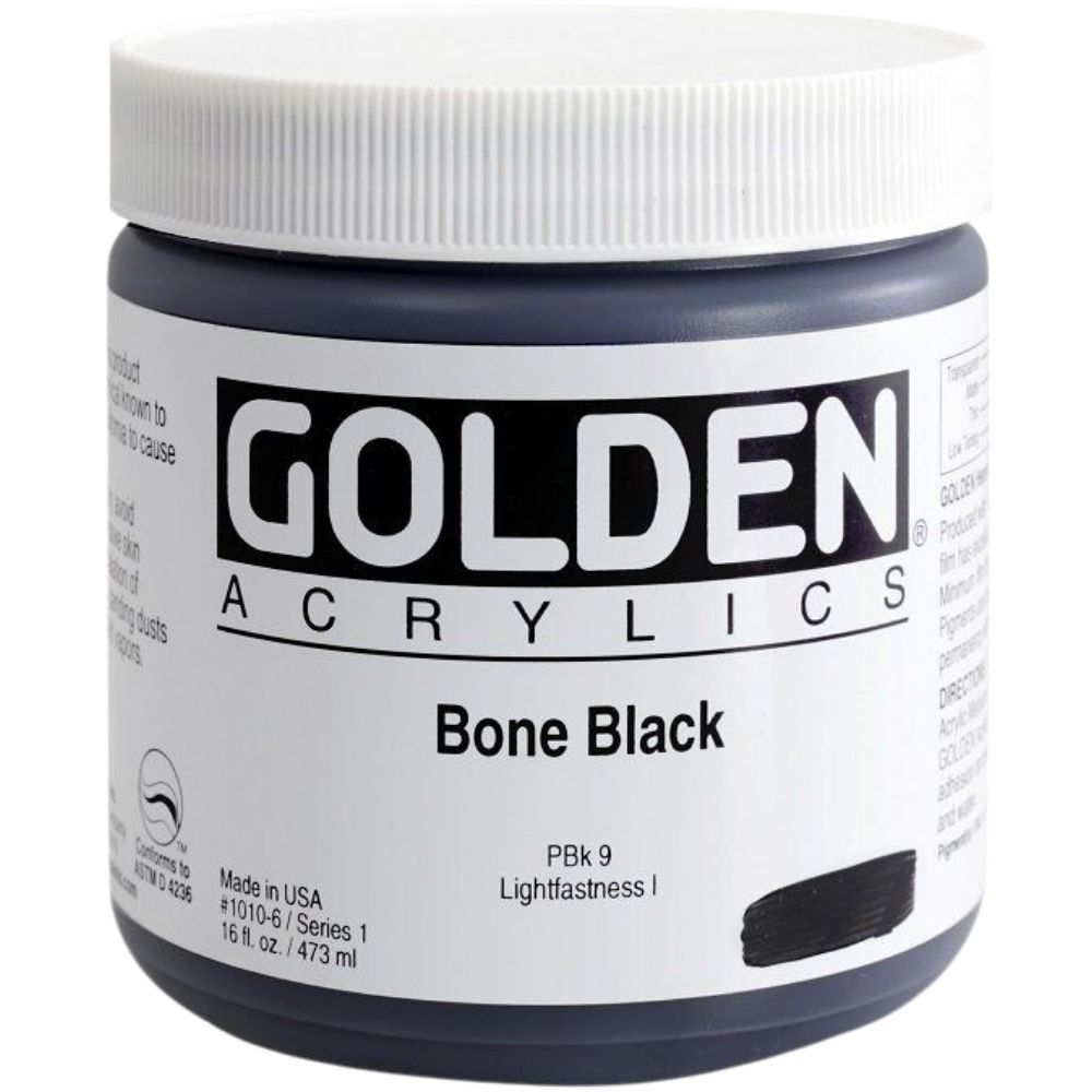 Golden Heavy Body Acrylic Bone Black 473ml S.1