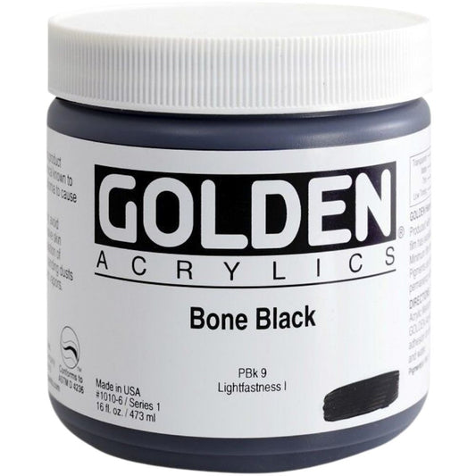 Golden Heavy Body Acrylic Bone Black 473ml S.1
