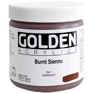 Golden Heavy Body Acrylic Burnt Sienna 473ml S.1