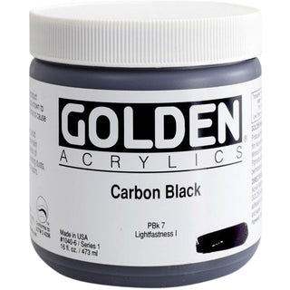 Golden Heavy Body Acrylic Carbon Black 473ml S.1