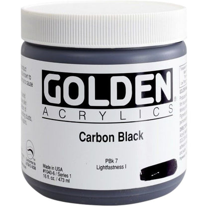 Golden Heavy Body Acrylic Carbon Black 473ml S.1