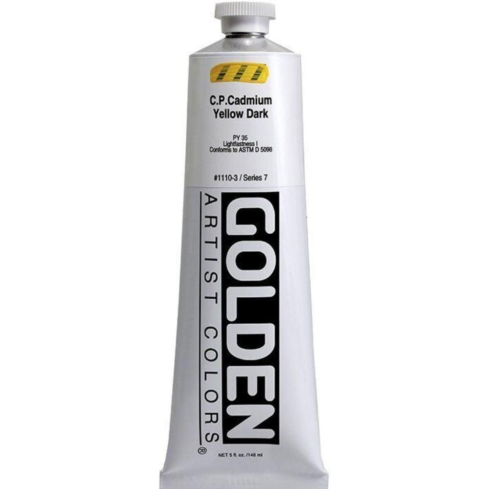Golden Heavy Body Acrylic Cadmium Yellow Dark 148ml S.7