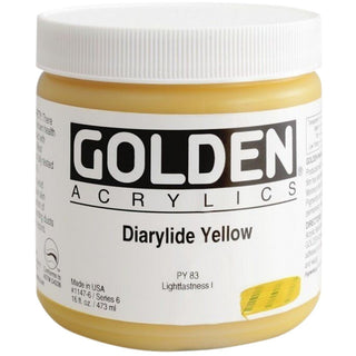 Golden Heavy Body Acrylic Diarylide Yellow 473ml S.6