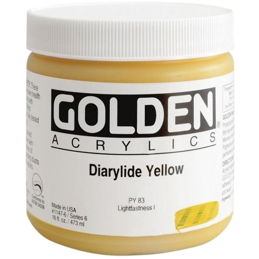 Golden Heavy Body Acrylic Diarylide Yellow 473ml S.6