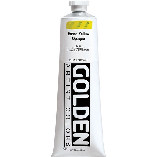 Golden Heavy Body Acrylic Hansa Yelloe Opaque 148ml S.4