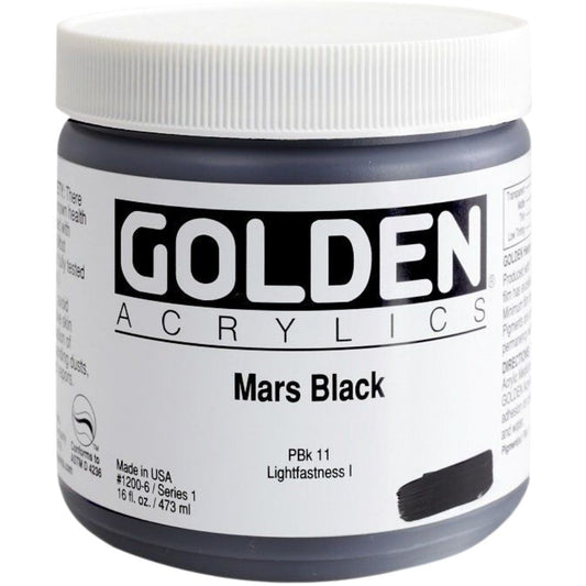 Golden Heavy Body Acrylic Mars Black 473ml S.1