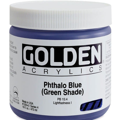 Golden Heavy Body Acrylic Phthalo Blue (Green Shade)473ml S.4