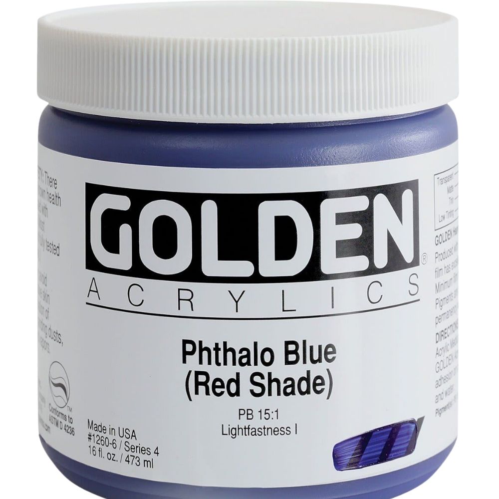 Golden Heavy Body Acrylic Phthalo Blue(Red Shade)473ml S.4