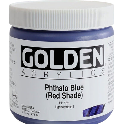 Golden Heavy Body Acrylic Phthalo Blue(Red Shade)473ml S.4