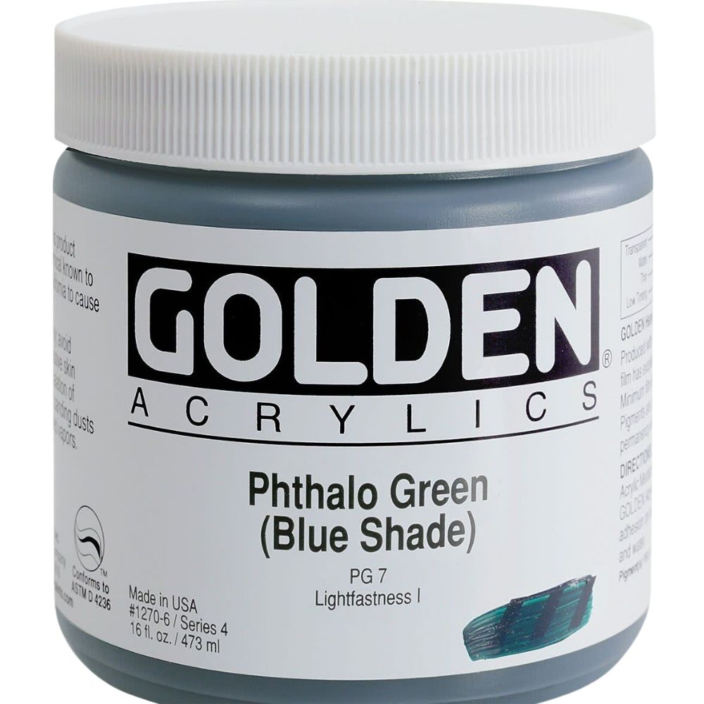 Golden Heavy Body Acrylic Phthalo Green(Blue Shade)473ml S.4