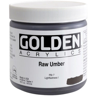 Golden Heavy Body Acrylic Raw Umber 473ml S.1