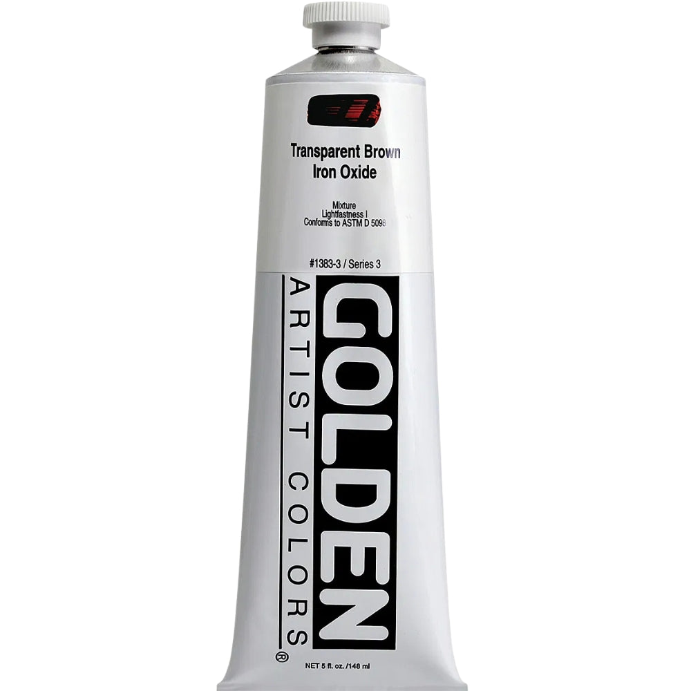 Golden Heavy Body Acrylic Transparent Brown Iron Oxide 148ml S.3