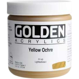 Golden Heavy Body Acrylic Yellow Ochre 473ml S1.