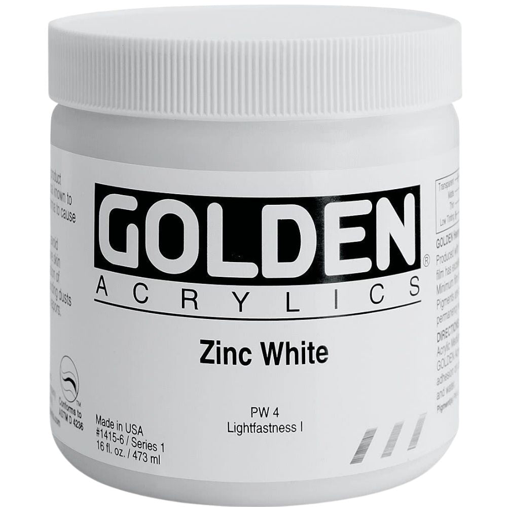 Golden Heavy Body Acrylic Zinc White 473ml S.1