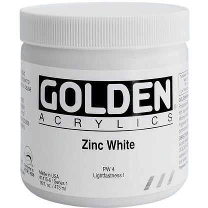 Golden Heavy Body Acrylic Zinc White 473ml S.1