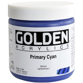 Golden Heavy Body Acrylic Primary Cyan 473ml S.2
