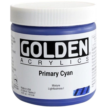 Golden Heavy Body Acrylic Primary Cyan 473ml S.2